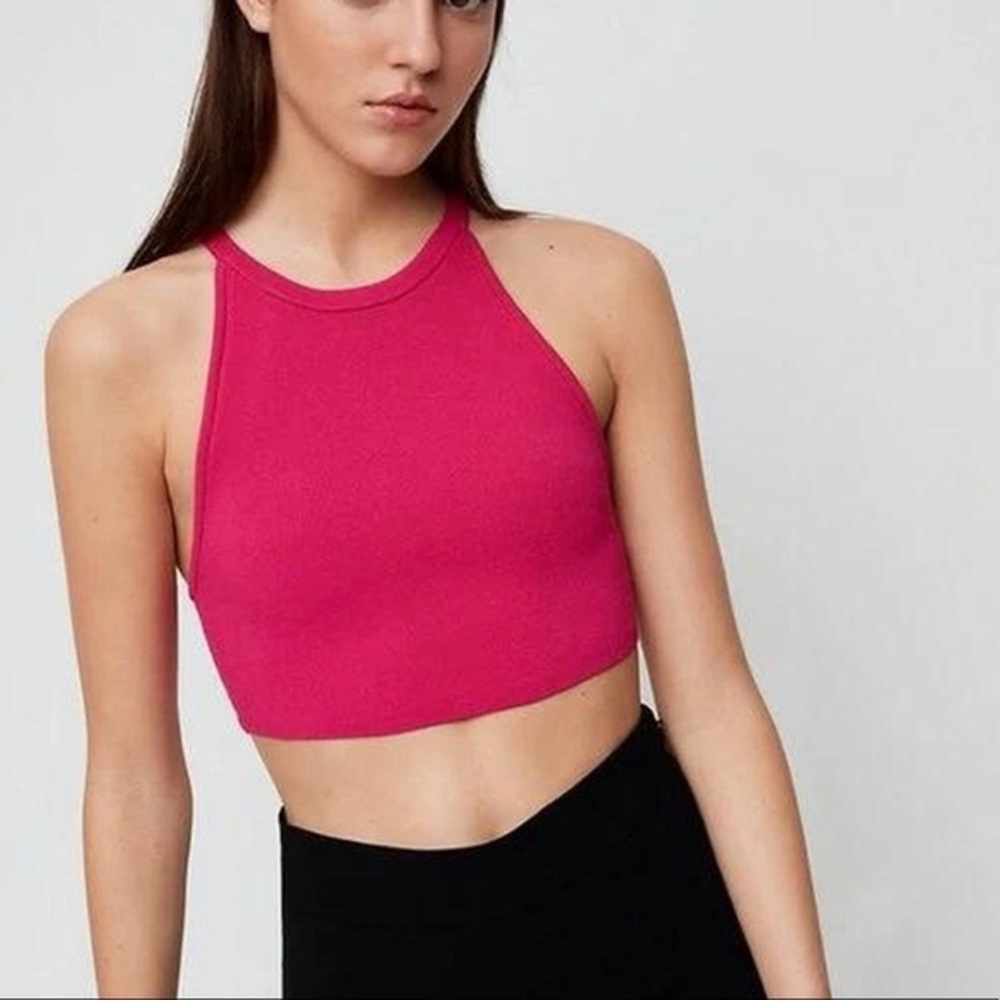 Aritzia Babaton Kevin Knit Crop Halter Top